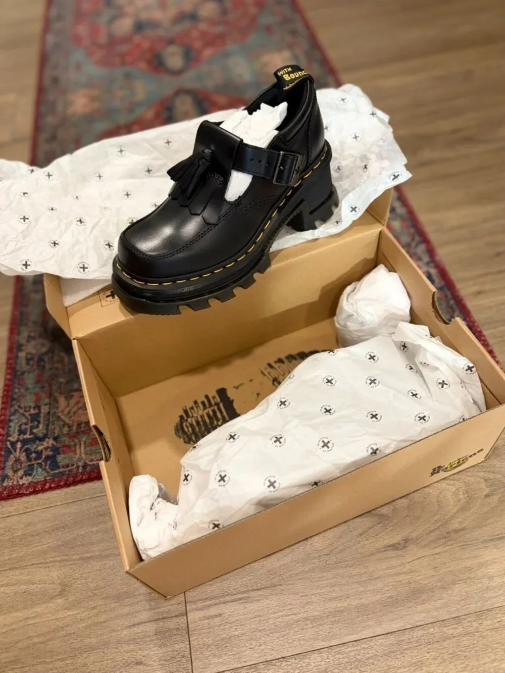 Dr. Martens Corran Atlas Leather Mary Jane Heeled Shoes size 6.5 - 7